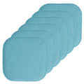 Memory Foam Non-Slip Chair Pad - 16" x 16" - Teal, 6-Pack