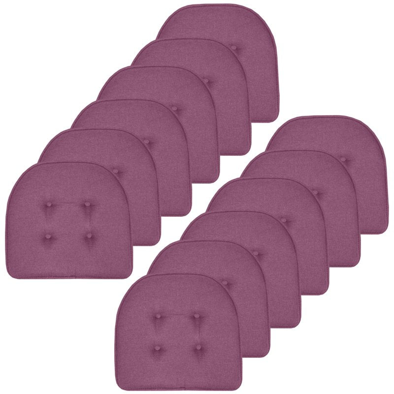 U-Shaped Memory Foam Chair Pads - 12 Pack, Purple