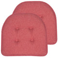 U-Shaped Memory Foam Chair Pads - Non-Slip - 2 Pack, Peach
