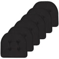 U-Shaped Memory Foam Chair Pads - 6 Pack, Black