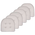 U-Shaped Memory Foam Chair Pads - Non-Slip, Light Gray, 6 Pack