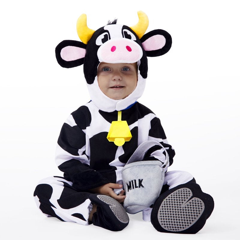 Toddler Cow Costume with Milking Bucket - 18-24 Months Farm Role Play Outfit