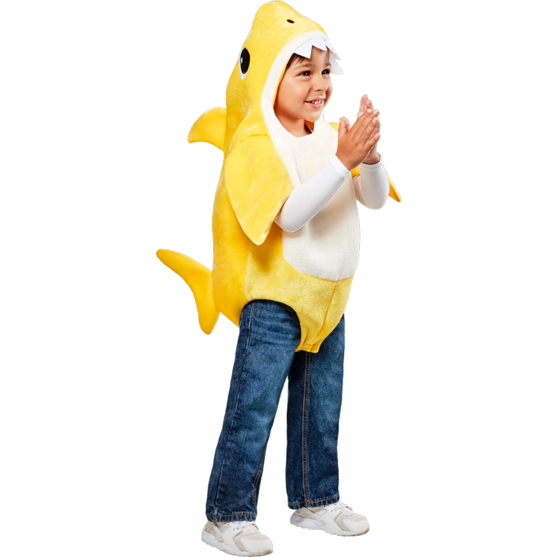 Toddler Baby Shark Halloween Costume - Size 2T with Sound Box, Yellow