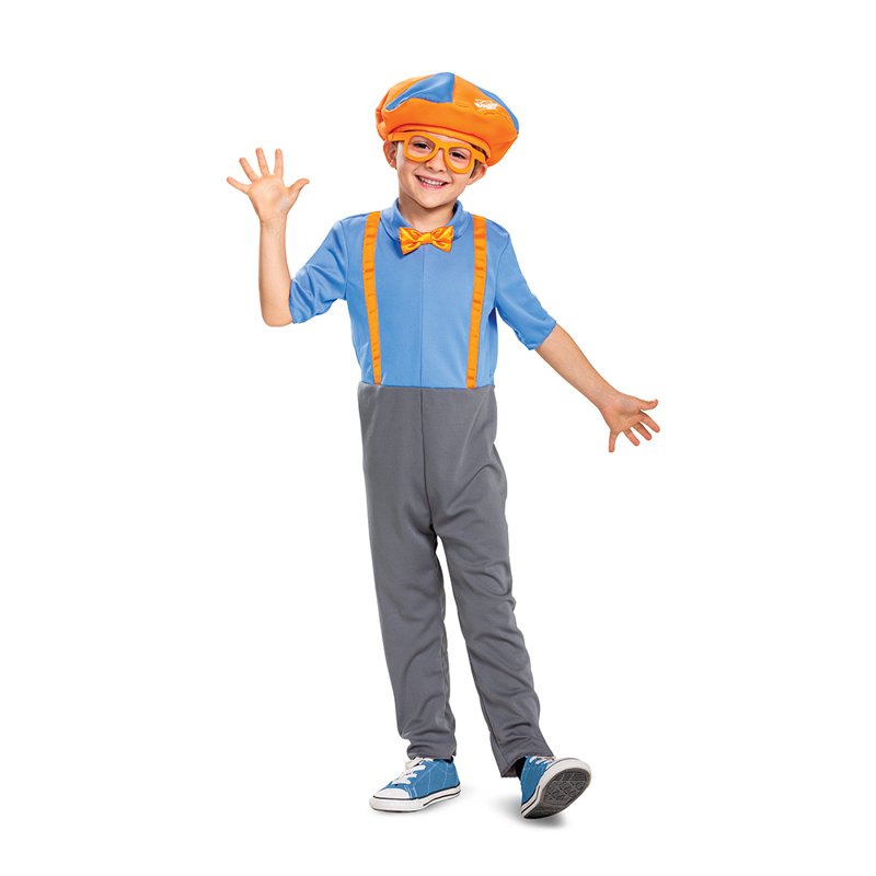Toddler Blippi Costume for Kids Size 2T - Halloween Dress-Up Outfit