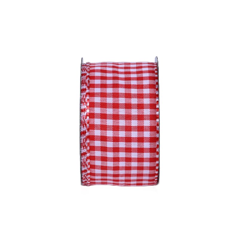 Red Gingham Ribbon 1.5 Inch Wide, 3 Yards for Crafts & Decorations