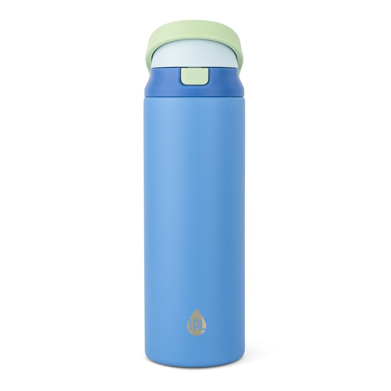 24oz Stainless Steel 2-in-1 Water Bottle with Straw & Chug Lid - Blue
