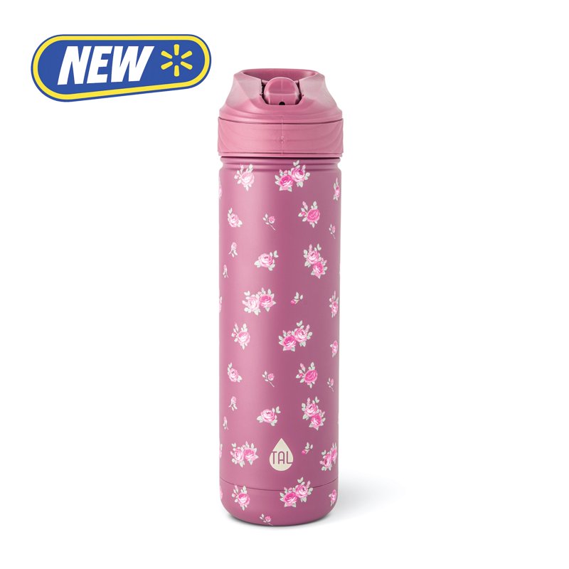 26oz Stainless Steel Ranger Water Bottle with Easy Sip Straw - Berry Floral