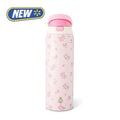 32oz Stainless Steel Water Bottle with Straw & Chug Lid - Pink Flowers