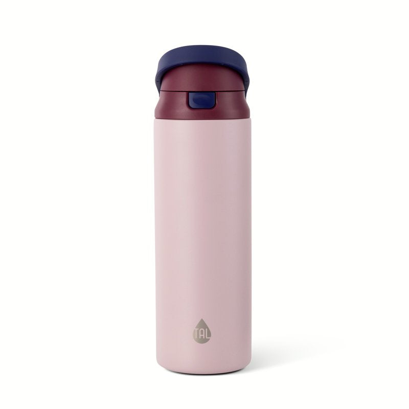 24oz Stainless Steel 2-in-1 Straw & Chug Water Bottle - Mauve
