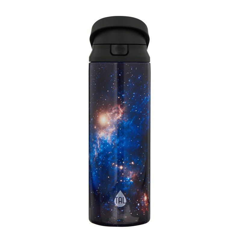 24oz Insulated Stainless Steel Water Bottle with 2-in-1 Lid - Black Space
