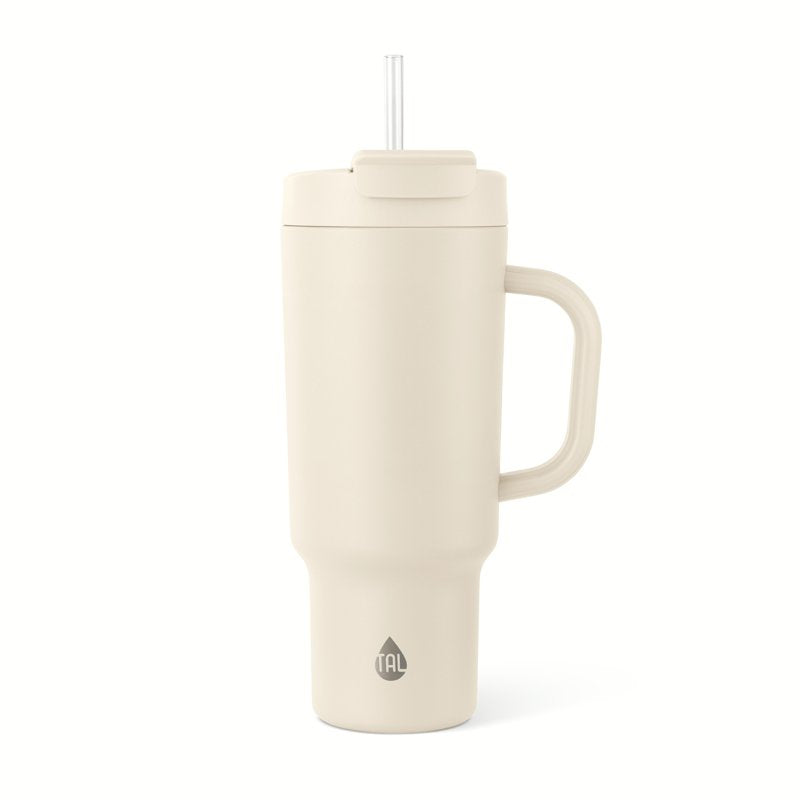 40oz Stainless Steel Hudson Tumbler with Straw - Cream