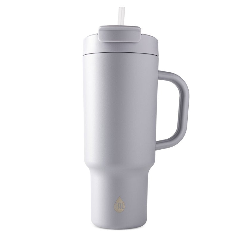 Stainless Steel Hudson Tumbler with Straw - 40 fl oz, Gray Blue