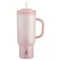 Stainless Steel Hudson Tumbler with Straw 40 fl oz - Shimmer Pink Swirl