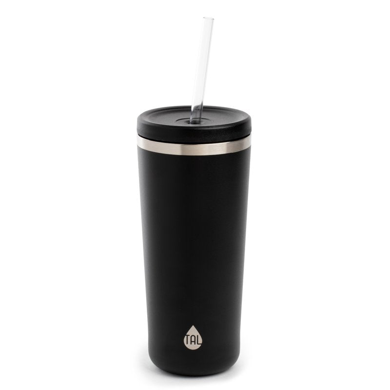 Stainless Steel Ranger Tumbler 24 oz with Straw - Black
