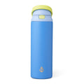 24oz Stainless Steel 2-in-1 Water Bottle with Straw & Chug - Neon Blue