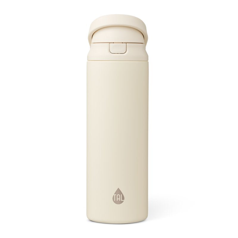 24oz Stainless Steel Water Bottle with 2-in-1 Straw & Chug Lid - Cream