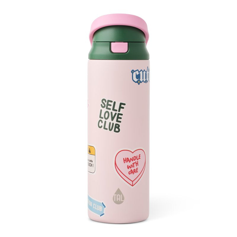 24oz Insulated Stainless Steel Water Bottle with Straw & Chug Lid - Stickers