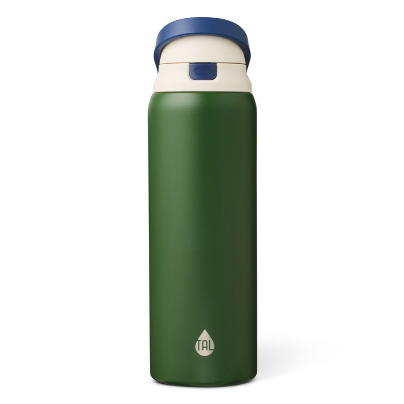 32oz Stainless Steel 2-in-1 Water Bottle with Straw & Chug Lid - Army