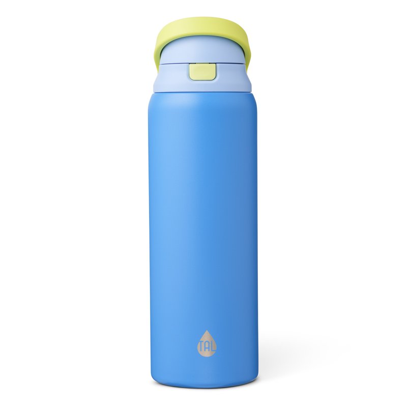32oz Stainless Steel 2-in-1 Water Bottle with Straw & Chug Lid - Neon Blue
