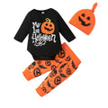 Baby Girls Halloween Outfit Set - Bodysuit Pants Hat for 9-12 Months - Orange2