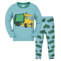Kids 2 Piece Cartoon Print Pajama Set for 3-4 Years - Blue Variation