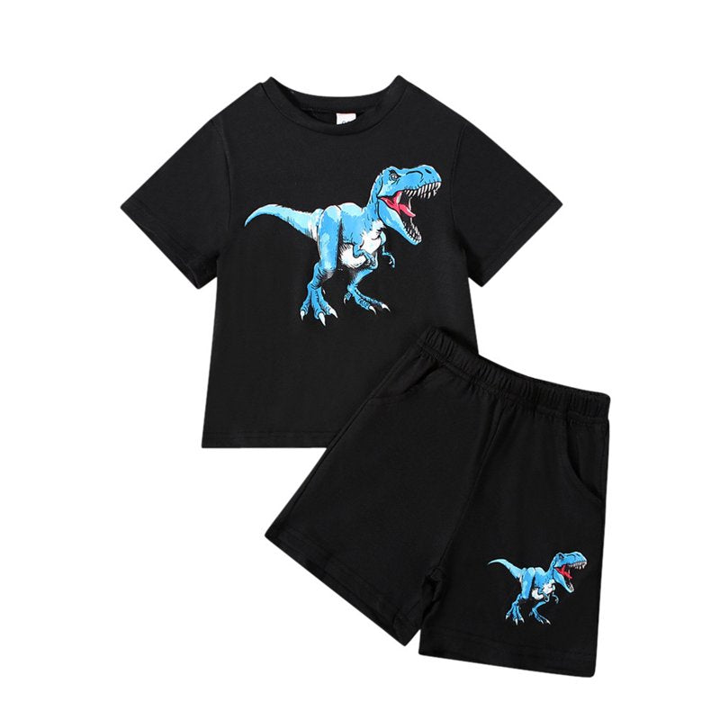 Kids Summer Pajamas Short Sleeve Set for Boys - Blue, 2-3 Years