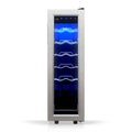 12 Bottle Wine Cooler - Stainless Steel Freestanding Fridge
