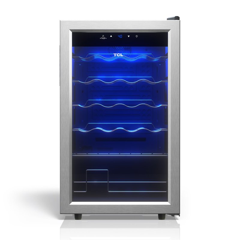 24 Bottle Stainless Steel Wine Cooler - Compact & Efficient