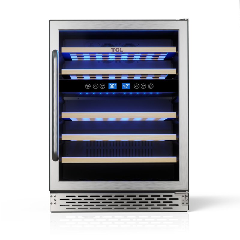46-Bottle Wine Cooler - Freestanding 5.1 Cu. Ft. Storage