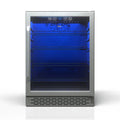 Stainless Steel Beverage Cooler - Freestanding Glass Door Drink Refrigerator
