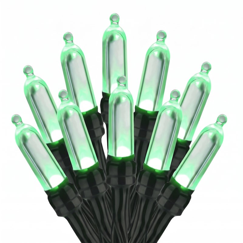 Halloween String Lights 33ft 100 LED Waterproof Green Battery-Powered Indoor Outdoor