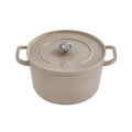 5-Quart Enameled Cast Iron Dutch Oven with Lid - Taupe