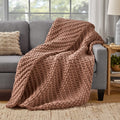 Allswell Weighted Knit Throw - Gray Shark, 12 lbs, Cozy Calming Blanket - Variation of 12 lbs Savannah Taupe