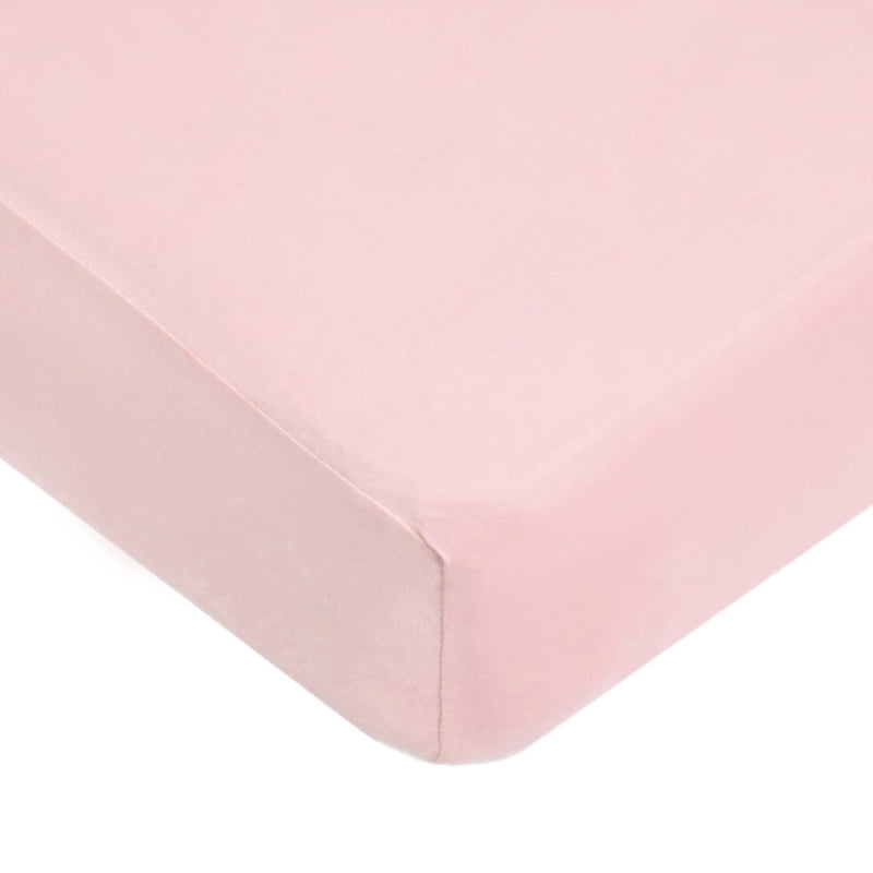 Pink Fitted Crib Sheet 100% Cotton Jersey - Soft, Breathable, Hypoallergenic Baby Bedding