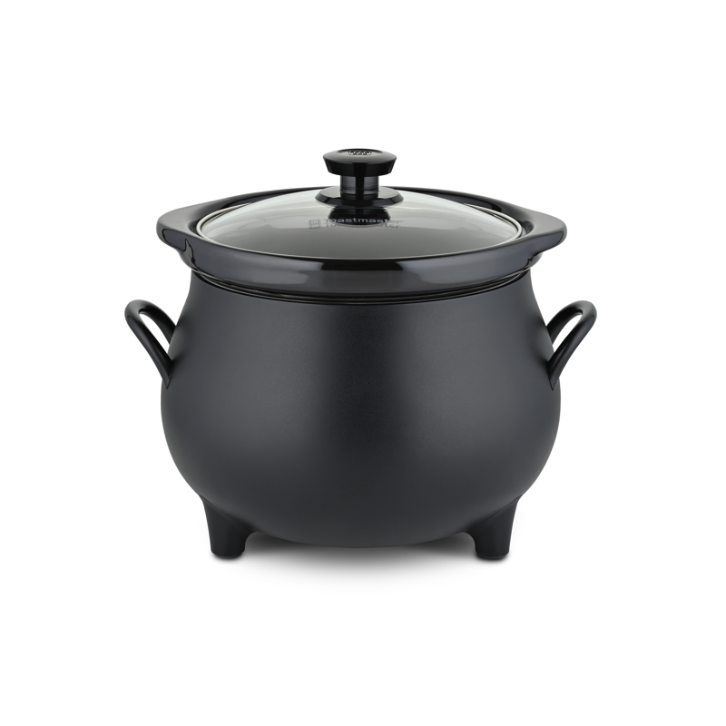 4 Quart Cauldron Slow Cooker with Removable Crock and Glass Lid - Black
