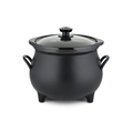 4 Quart Cauldron Slow Cooker with Removable Crock and Glass Lid - Black