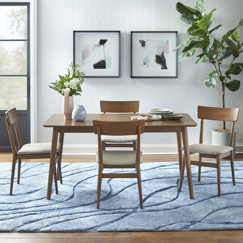Newington 5-Piece Indoor Dining Set - Walnut/Mocha - 6 Chairs
