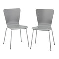 Pisa Indoor Bentwood Dining Chair Set of 2 - Charcoal Gray