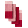 Antimicrobial Terrycloth Kitchen Towels 4-Pack Set - Red