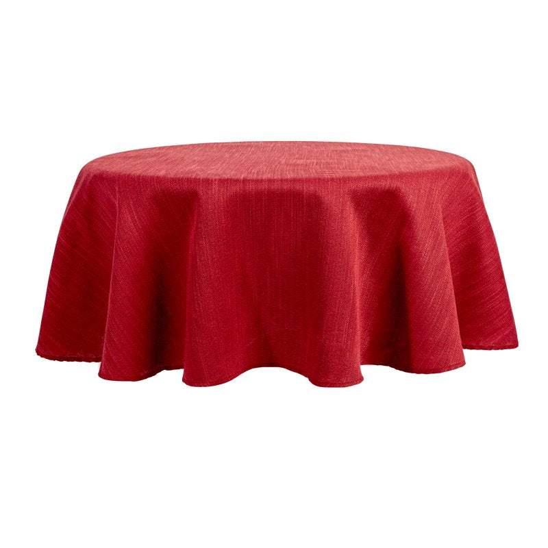 Harper Stain & Water Resistant Tablecloth - Deep Redwood, 70" Round