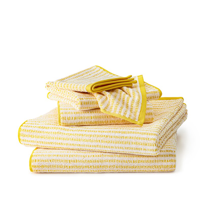 Reversible Brights Terry Bath Towel Set - 6-Piece, Sunshine Yellow