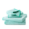 Reversible Striped Bath Towel Set - Brights 6-Piece Tropical Green