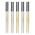Stainless Steel Chopsticks Set - 5 Pairs Black & Gold
