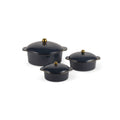 Blue Ceramic 3-Piece Casserole Set - Atlantic Blue