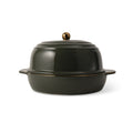 Ceramic Bread Oven - Moss Green - Durable Heat-Retaining Design