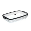 9x15 Glass Baking Dish with Lid - Leaflets Design