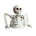 Half Skeleton Halloween Tabletop Decor - White Plastic Spooky Prop, Variation 032#B