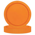 Disposable Paper Plates 7-inch Orange Pack of 70 for Parties & Events