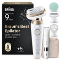 Silk-epil 9 Flex SkinSpa Epilator - Wet & Dry Hair Remover with Attachments