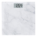 Digital Glass Body Weight Scale 400 lb Capacity White Marble Design